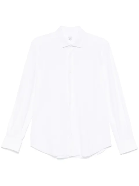 Mazzarelli piqué-weave shirt White WAVE1
