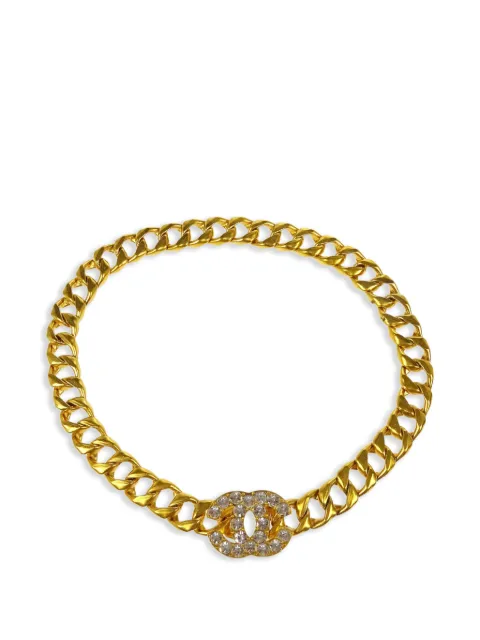 CHANEL Pre-Owned 1995 CC chain belt Gold BE95P