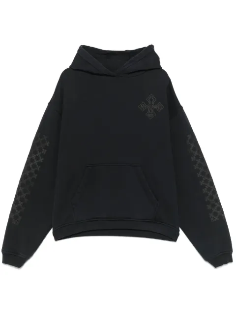 RHUDE cross-logo hoodie Black RHPS25HO02012