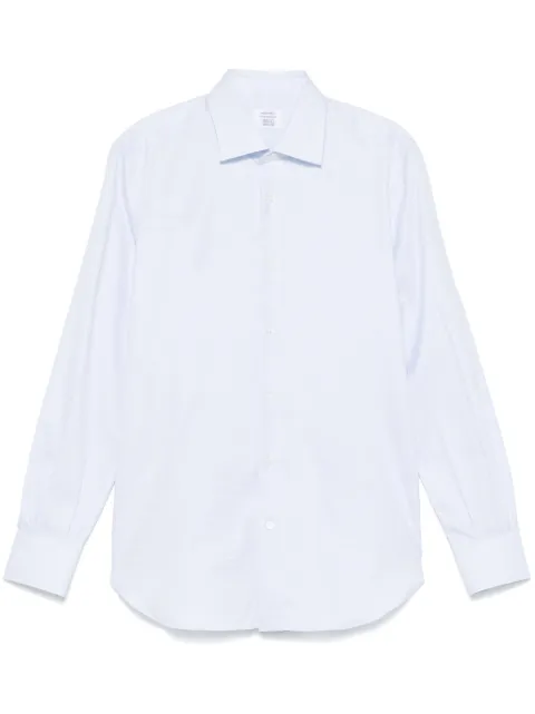 Mazzarelli mini-check shirt Blue B14511