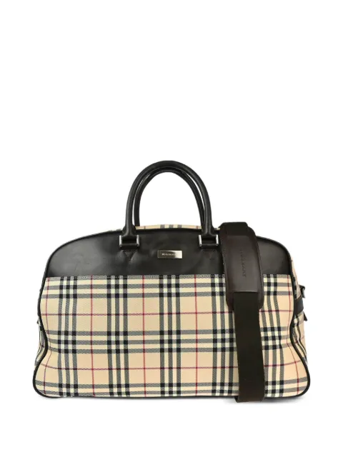 Burberry Pre-Owned 1990-2000s Check Two-way handbag Neutrals 124527