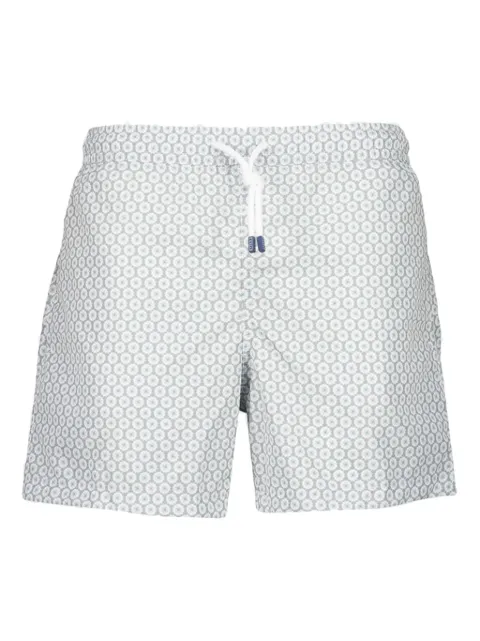 Fedeli geometric-print swim shorts Grey 8UE00318F7