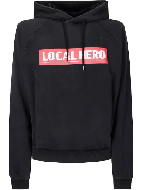 Martine Rose slogan-print hoodie Black 651JS02002M