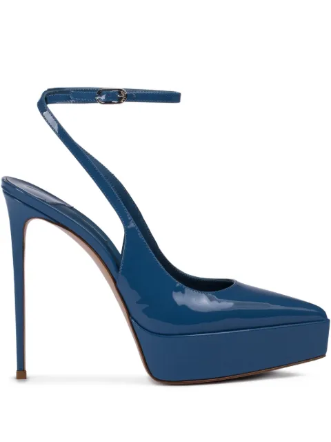 Le Silla Uma patent leather platform pumps Blue 2861V090R1PPKAB