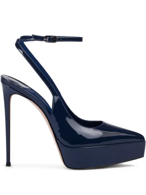 Le Silla Uma patent leather platform pumps Blue 2861V090R1PPKAB