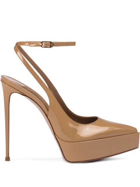 Le Silla Uma platform slingback pumps Neutrals 2861V090R1PPKAB