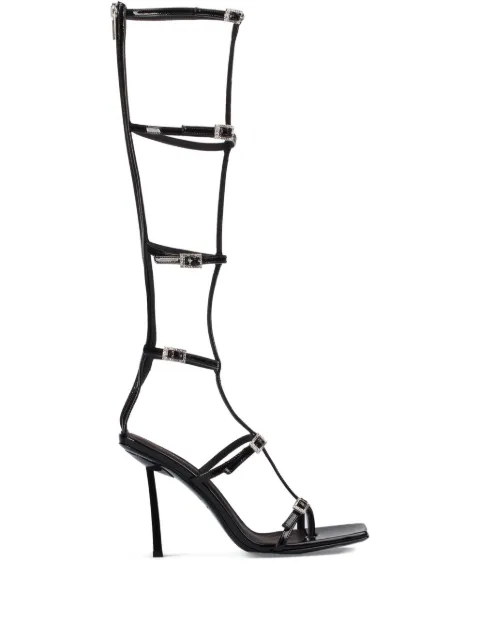 Le Silla 110mm Sahara sandals Black 4314D090BXPPKAB