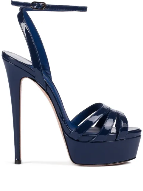 Le Silla 140mm Lola strappy sandals Blue 5715Q100R1PPKAB