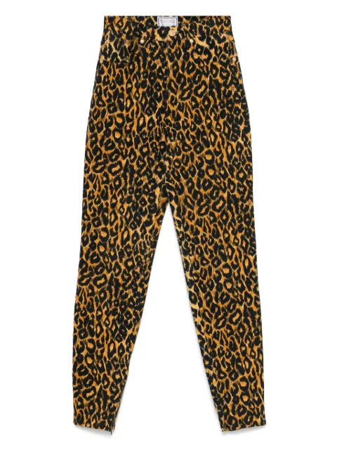 Versace Pre-Owned 2000s leopard-print jeans Black VE380TE