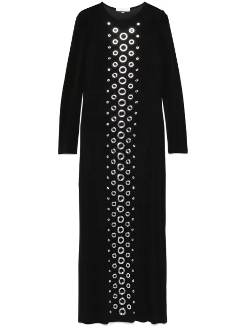 Rabanne semi-sheer maxi dress Black 25PJRO052CU0014