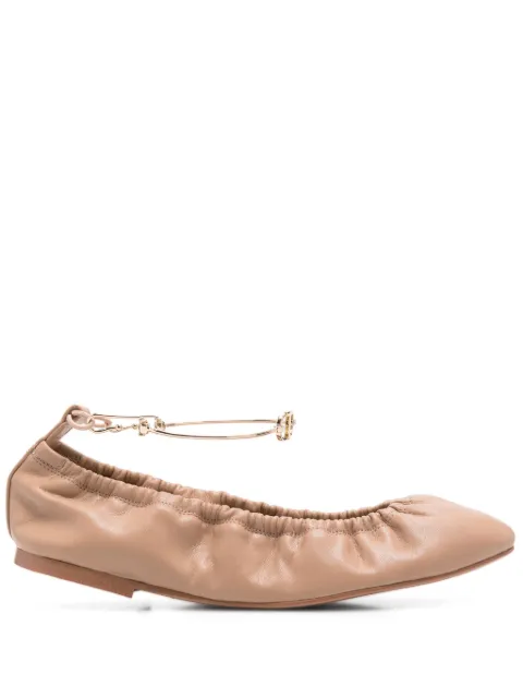 TWINSET ankle-strap ballerina shoes Neutrals 251TCP150