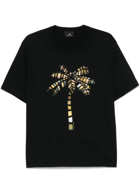 PS Paul Smith palm tree-print T-shirt Black M2R220XPP5073