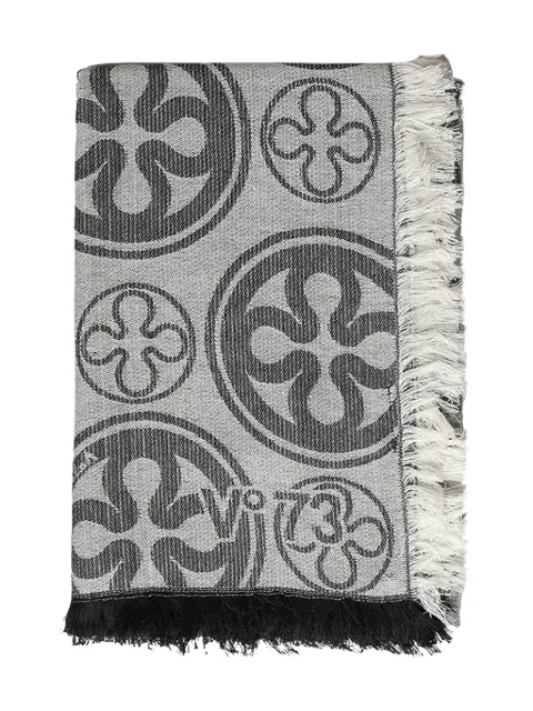 V°73 logo-intarsia scarf White 73SP8FT02CAROLINE