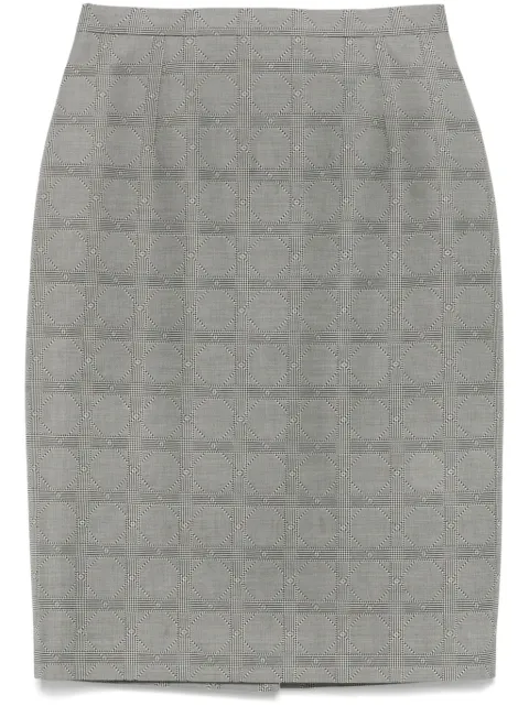 Christian Dior Pre-Owned 2010s mix-print skirt Grey HOLADIO449