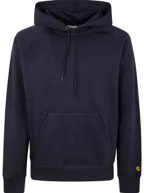 Carhartt WIP logo-embroidered hoodie Blue I033661096