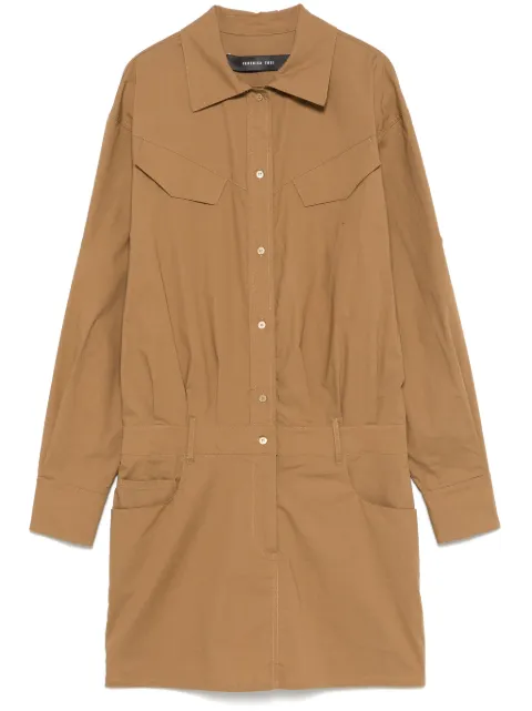 Federica Tosi poplin midi dress Brown 41213400