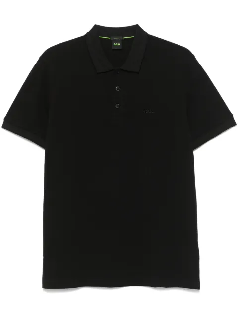 BOSS logo-embroidered polo shirt Black 50469055