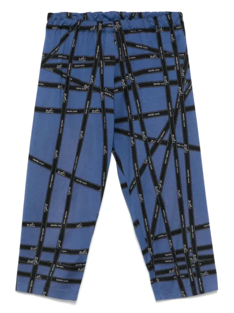 Hermès Pre-Owned 2000s logo-print leggings Blue HE450SK