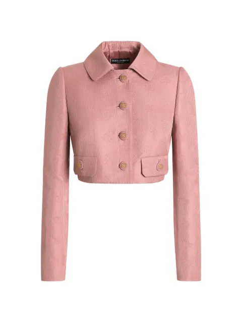 Dolce & Gabbana DNA monogram-jacquard jacket Pink F27DTTHJMQN