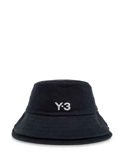 Y-3 logo-print bucket hat Black JN7192