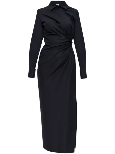 Max Mara draped-detailing midi dress Black 2511221182600