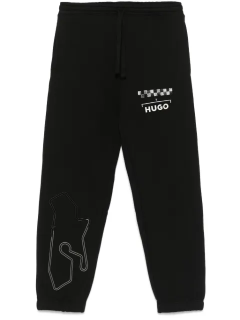 HUGO logo-print track pants Black 50531760
