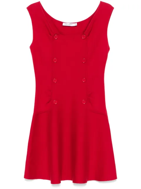 Christian Dior Pre-Owned 2010s decorative-buttons dress Red HOLADIO459