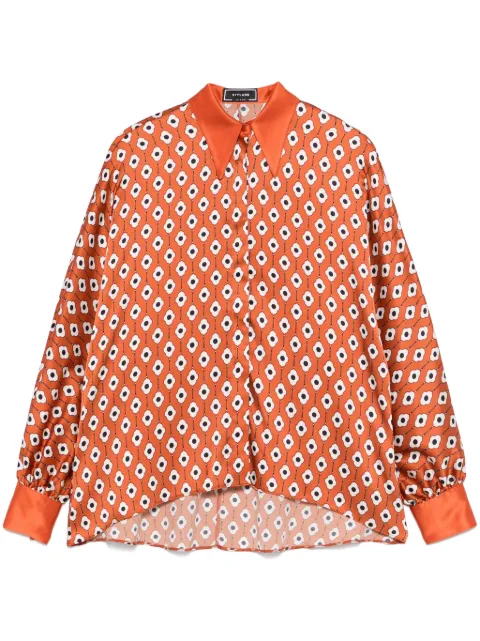 STYLAND floral-print shirt Orange 39416