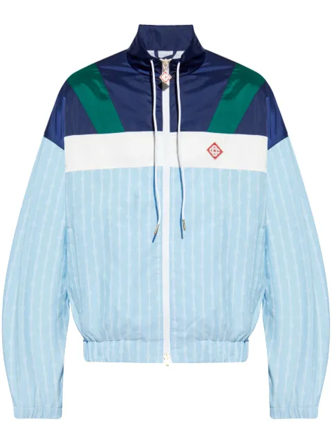 Casablanca pinstripe-pattern track jacket Blue MS25JK3420