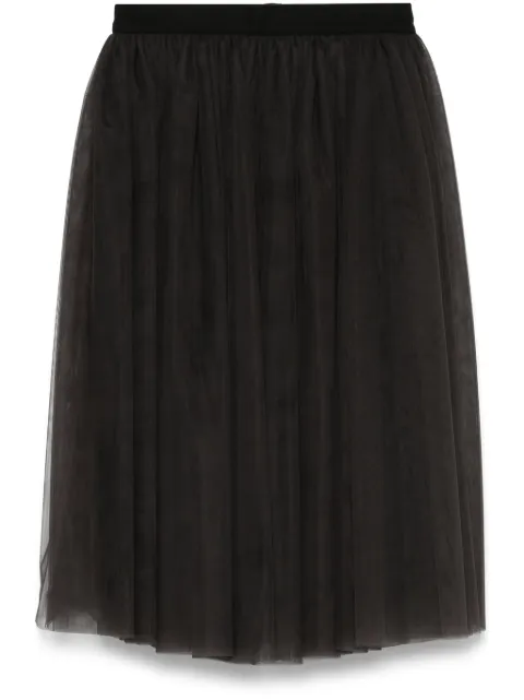 Dolce & Gabbana tulle midi skirt Black F4C2KTHLM2B