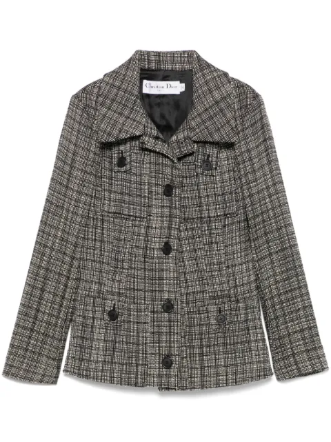 Christian Dior Pre-Owned 2010s tweed jacket Black HOLADIO450