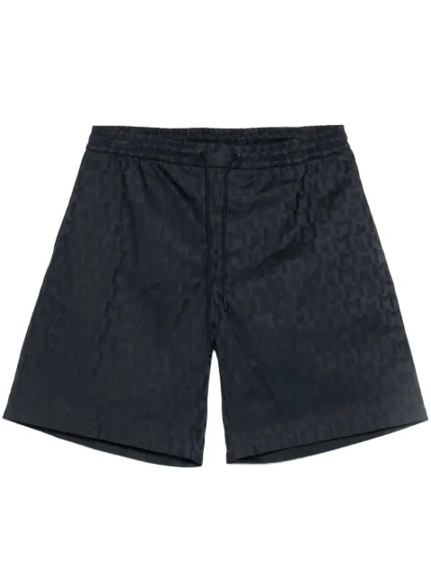 Moncler monogram-jacquard shorts Blue K10912B00014598FK
