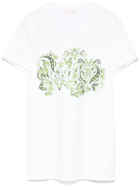 LIU JO crystal-embellishment T-shirt White WA5240JS923