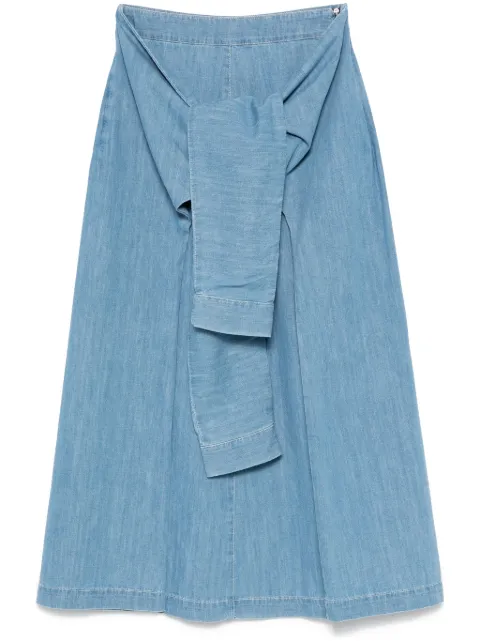 Fabiana Filippi knot-detail denim skirt Blue GND275F802L3460000