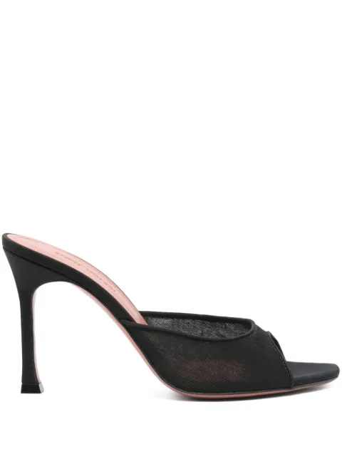 Amina Muaddi 100mm peep-toe sandals Black 13S362760ALE