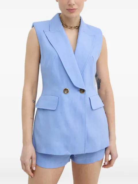 LUISA SPAGNOLI double-breasted sleeveless top Blue 541180