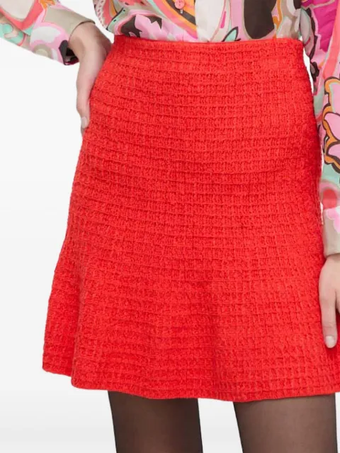 LUISA SPAGNOLI textured flared mini skirt Red 58251
