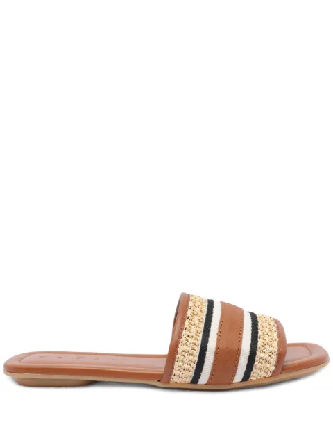 Hogan stripe-detailing slides Brown HXW6850FP70U5X
