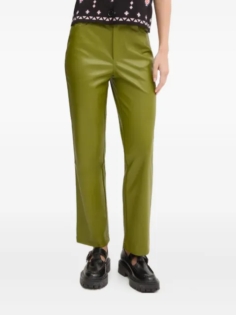 NEVER FULLY DRESSED embroidered-pocket trousers Green NFDTR328