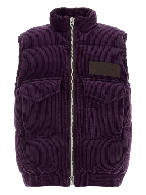 sacai corduroy padded gilet Purple 2403488M
