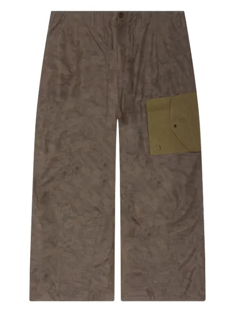 Awake NY patch-pocket trousers Green 24CTCUPO4185
