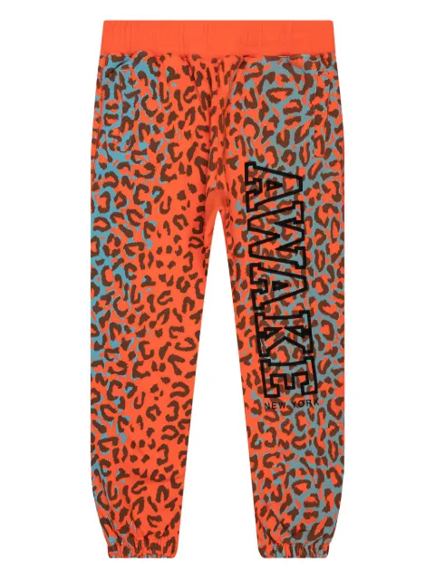 Awake NY leopard-print drawstring track pants Orange AWKSP22SP001