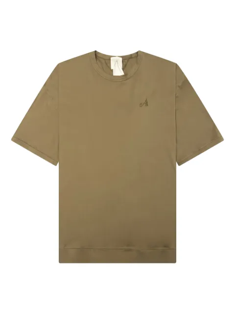 Awake NY embroidered-logo short-sleeve T-shirt Green 24TCHU02208