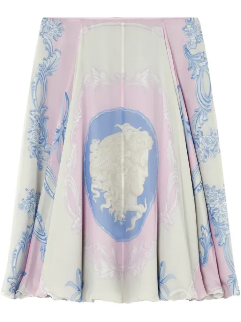 Versace Cameo silk midi skirt White 10198001A14317