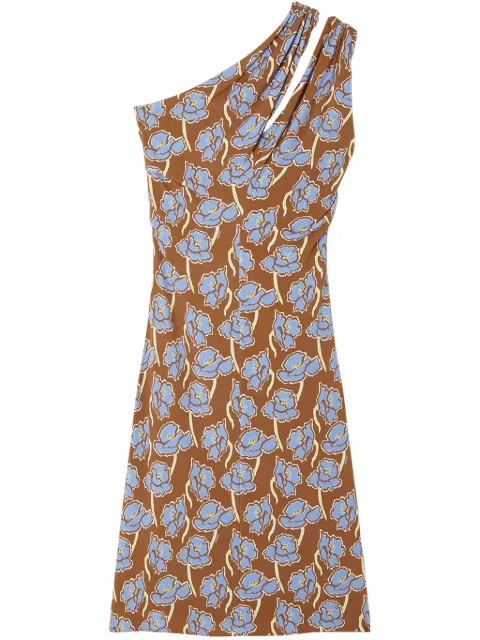 Versace Poppies midi dress Brown 10197771A13918