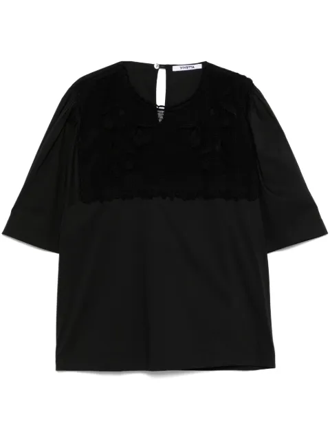 Vivetta embroidered top Black VM1CM0078TE061