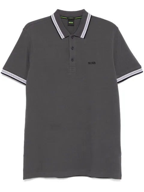 BOSS piqué polo shirt Grey 50469055