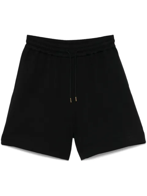 Moncler logo-patch knee-length shorts Black K10938H0001189A1K