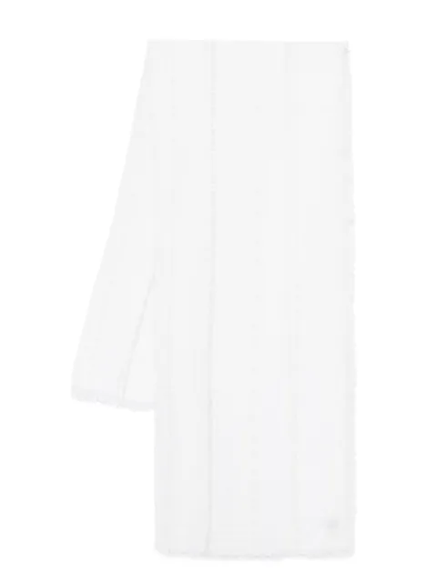 Le Tricot Perugia lurex-detail scarf White 78369
