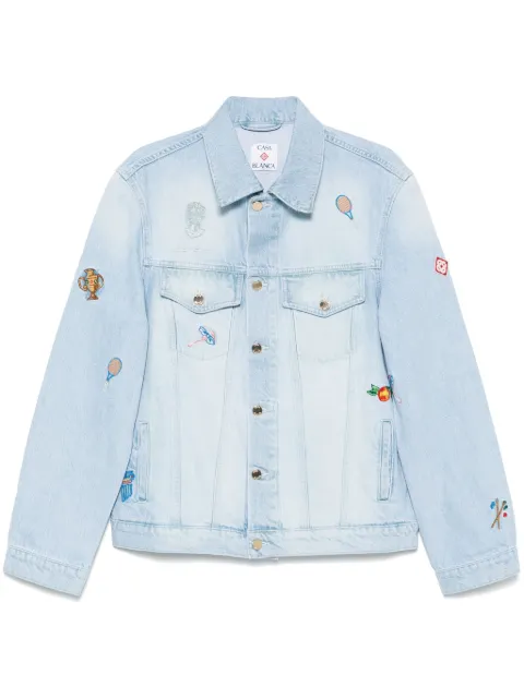 Casablanca embroidered denim jacket Blue MPS25JK320